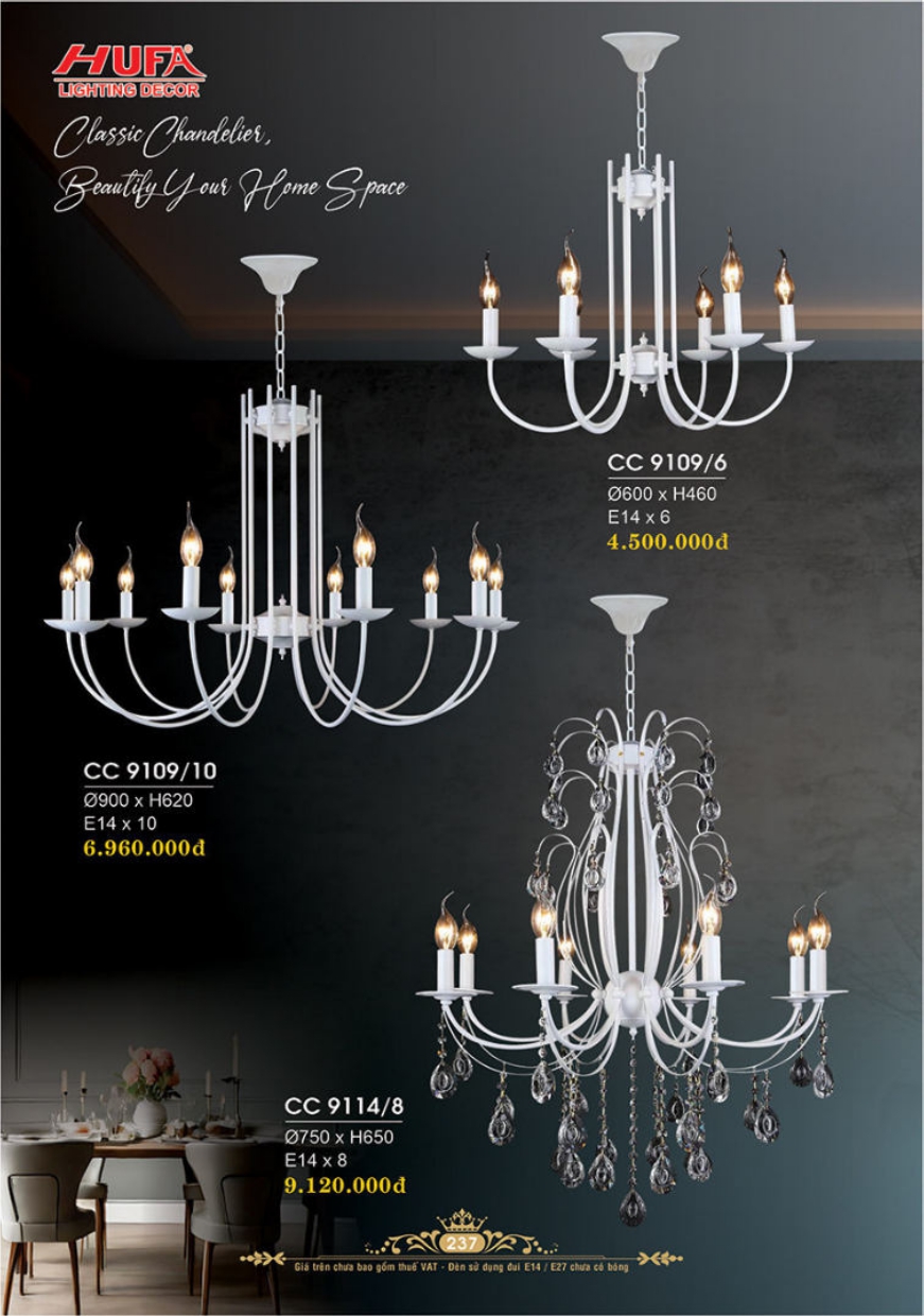 Bảng giá đèn trang trí HUFA